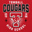 Close-up view of Tomball High School Cougars Red Classic Unisex Hoodie 204