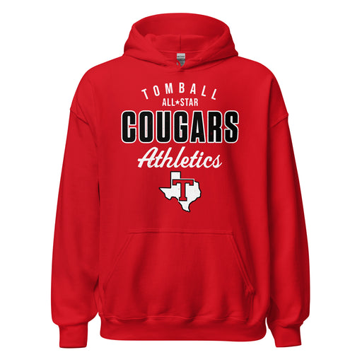 Tomball High School Cougars Red Classic Unisex Hoodie 034