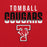 Close-up view of Tomball High School Cougars Red Classic Unisex Hoodie 024