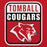 Close-up view of Tomball High School Cougars Red Classic Unisex Hoodie 001
