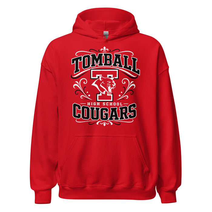 Tomball High School Cougars Red Classic Unisex Hoodie 012
