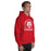 Man wearing Tomball High School Cougars Red Classic Unisex Hoodie 208