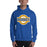 Man wearing a Klein High School Bearkats Royal Classic Unisex Hoodie 11