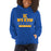 Woman wearing a Klein High School Bearkats Royal Classic Unisex Hoodie 23