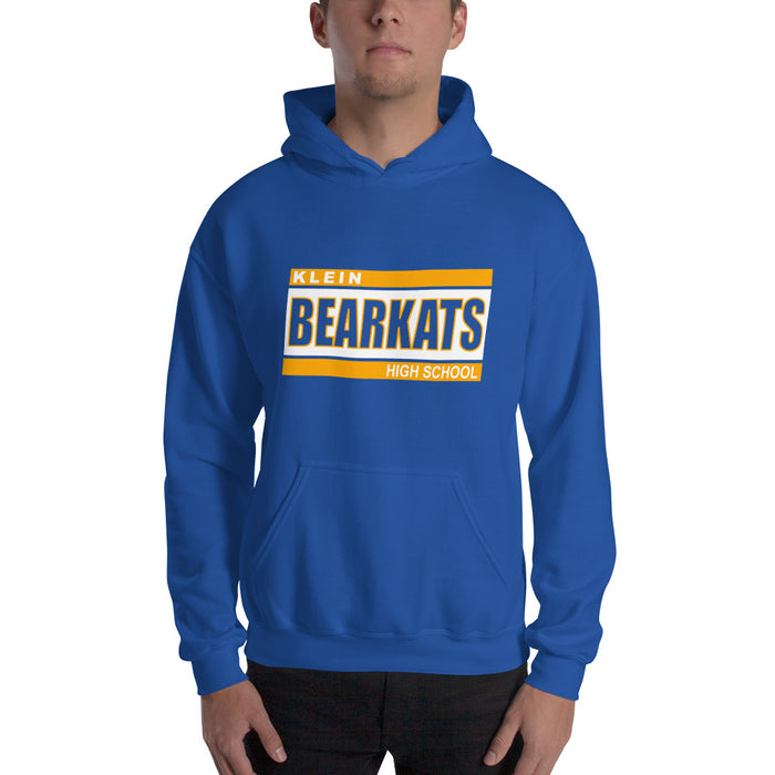 Man wearing a Klein High School Bearkats Royal Classic Unisex Hoodie 72