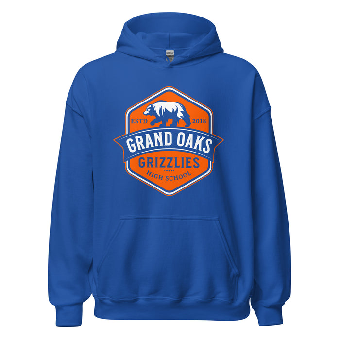 Grand Oaks High School Grizzlies Royal Classic Unisex Hoodie 15