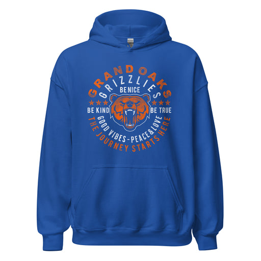 Grand Oaks High School Grizzlies Royal Classic Unisex Hoodie 16