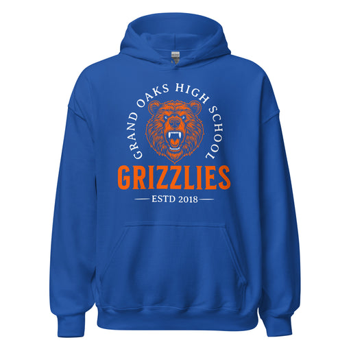 Grand Oaks High School Grizzlies Royal Classic Unisex Hoodie 18