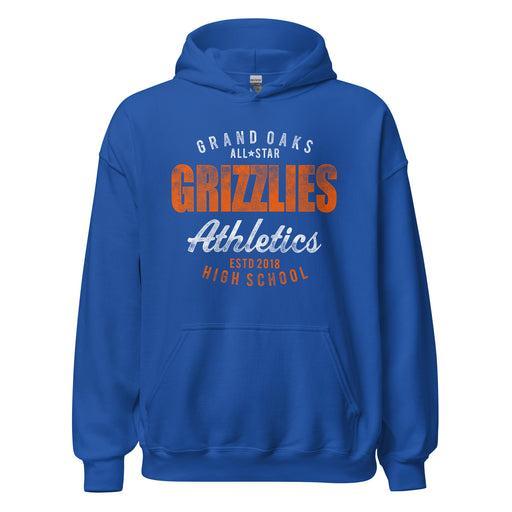 Grand Oaks High School Grizzlies Royal Classic Unisex Hoodie 34