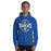 Man wearing a Klein High School Bearkats Royal Classic Unisex Hoodie 201