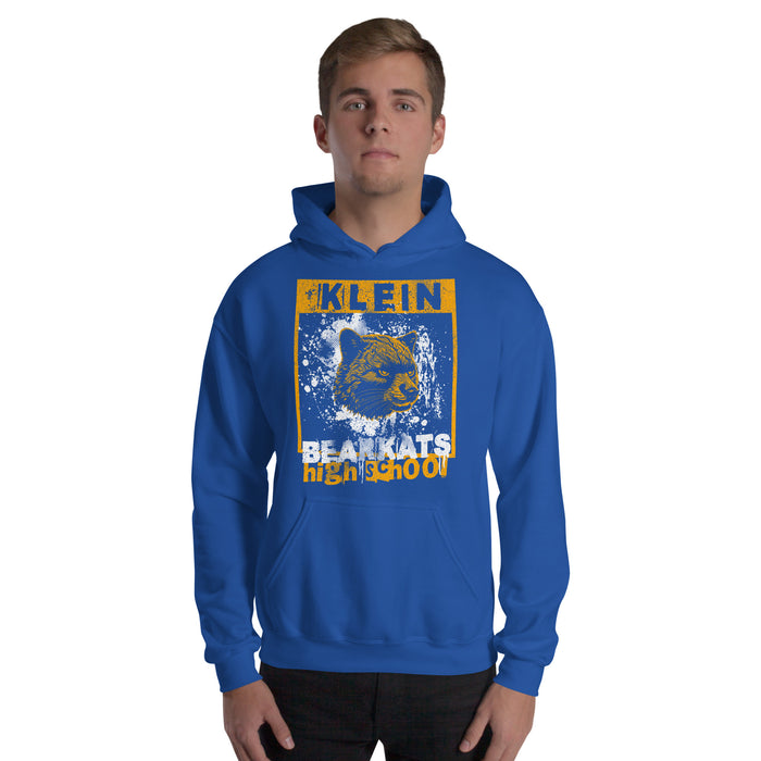 Man wearing a Klein High School Bearkats Royal Classic Unisex Hoodie 214