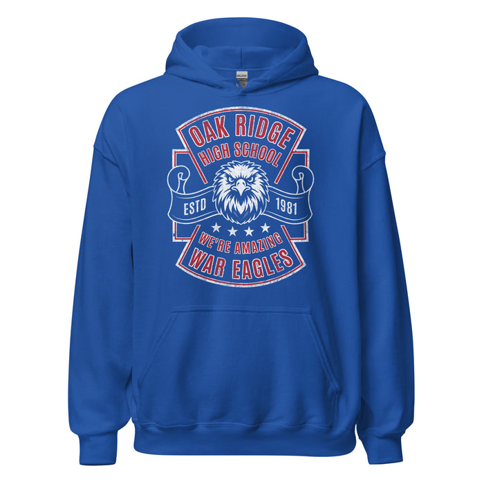 Oak Ridge High School War Eagles Royal Blue Classic Unisex Hoodie 207