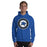 Man wearing Dekaney High School Wildcats Royal Blue Classic Unisex Hoodie 216