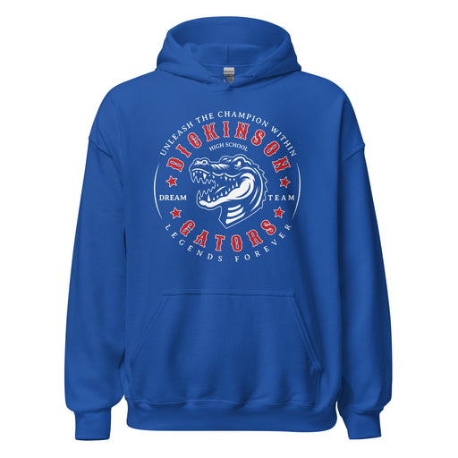 Dickinson High School Gators Royal Blue Classic Unisex Hoodie 214