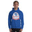 Man wearing Dickinson High School Gators Royal Blue Classic Unisex Hoodie 219