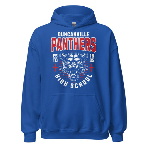 Duncanville High School Panthers Royal Blue Classic Unisex Hoodie 204