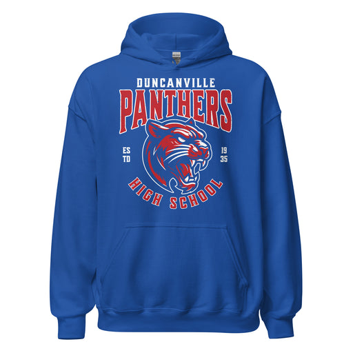 Duncanville High School Panthers Royal Blue Classic Unisex Hoodie 213