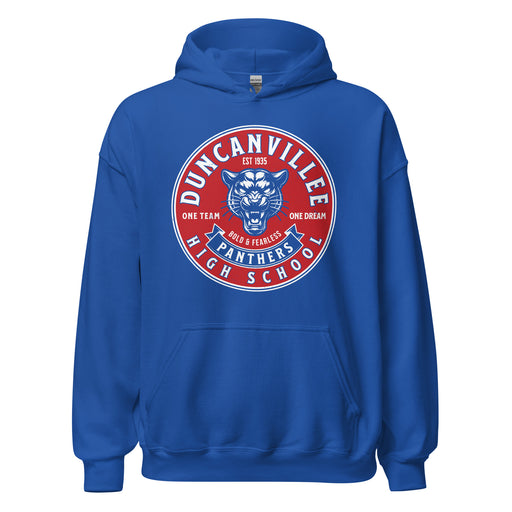 Duncanville High School Panthers Royal Blue Classic Unisex Hoodie 215