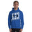 Man wearing Hebron High School Hawks Royal Blue Classic Unisex T-shirt 223