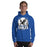 Man wearing New Caney High School Eagles Royal Blue Classic Unisex Hoodie 202