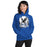 Woman wearing New Caney High School Eagles Royal Blue Classic Unisex Hoodie 202