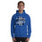 Man wearing New Caney High School Eagles Royal Blue Classic Unisex Hoodie 210