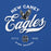 Close-up view of New Caney High School Eagles Royal Blue Classic Unisex Hoodie 226