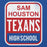 Close-up view of Sam Houston High School Texans Royal Blue Classic Unisex Hoodie 001