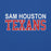 Close-up view of Sam Houston High School Texans Royal Blue Classic Unisex Hoodie 010