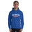 Man wearing Sam Houston High School Texans Royal Blue Classic Unisex Hoodie 021