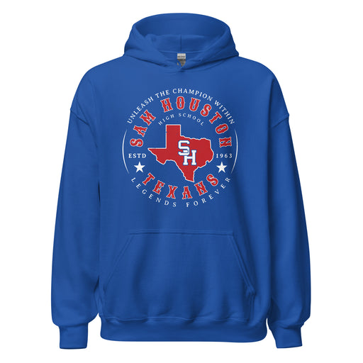 Sam Houston High School Texans Royal Blue Classic Unisex Hoodie 214