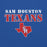 Close-up view of Sam Houston High School Texans Royal Blue Classic Unisex Hoodie 222