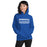 Woman wearing St. Frederick High School Warriors Royal Blue Classic Unisex Hoodie 049