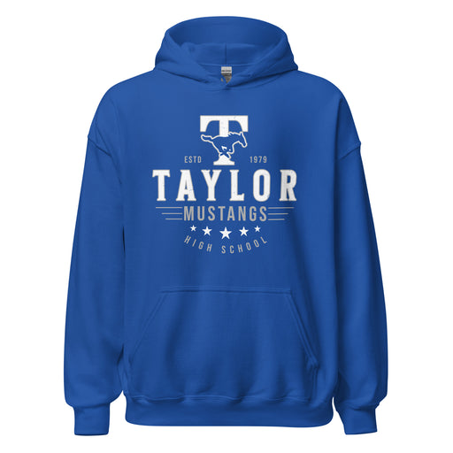 Taylor High School Mustangs Royal Blue Classic Unisex Hoodie 217