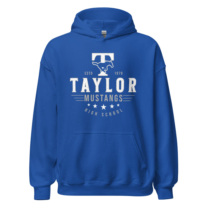 Taylor High School Mustangs Royal Blue Classic Unisex Hoodie 217