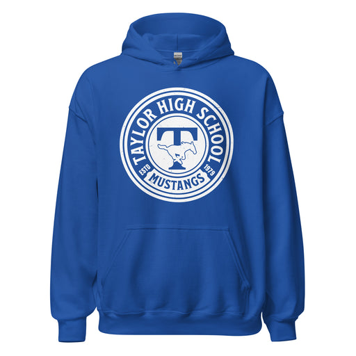 Taylor High School Mustangs Royal Blue Classic Unisex Hoodie 220