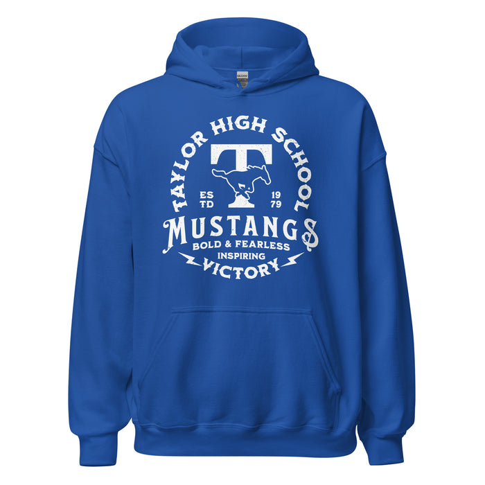 Taylor High School Mustangs Royal Blue Classic Unisex Hoodie 206