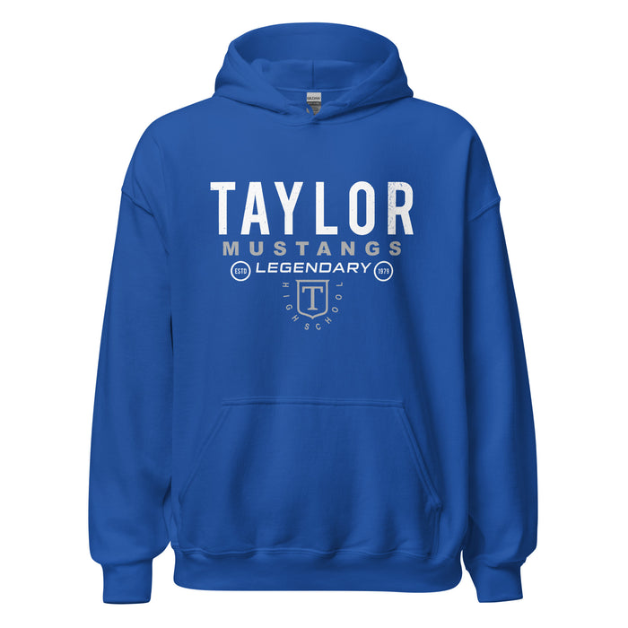 Taylor High School Mustangs Royal Blue Classic Unisex Hoodie 003