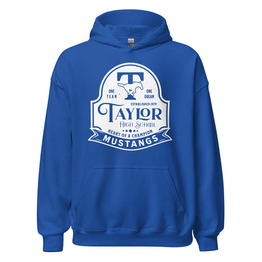 Taylor High School Mustangs Royal Blue Classic Unisex Hoodie 219