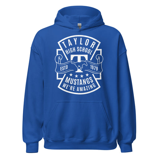 Taylor High School Mustangs Royal Blue Classic Unisex Hoodie 207