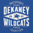 Close-up view of Dekaney High School Wildcats Royal Blue Classic Unisex Hoodie 210