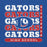 Close-up view of Dickinson High School Gators Royal Blue Classic Unisex Hoodie 235