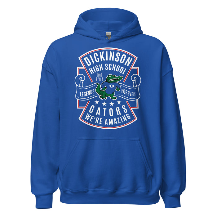 Dickinson High School Gators Royal Blue Classic Unisex Hoodie 207