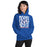 Woman wearing Dickinson High School Gators Royal Blue Classic Unisex Hoodie 236