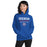 Woman wearing Dickinson High School Gators Royal Blue Classic Unisex Hoodie 003