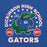 Close-up view of Dickinson High School Gators Royal Blue Classic Unisex Hoodie 208