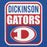 Close-up view of Dickinson High School Gators Royal Blue Classic Unisex Hoodie 001