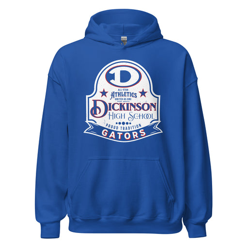 Dickinson High School Gators Royal Blue Classic Unisex Hoodie 219