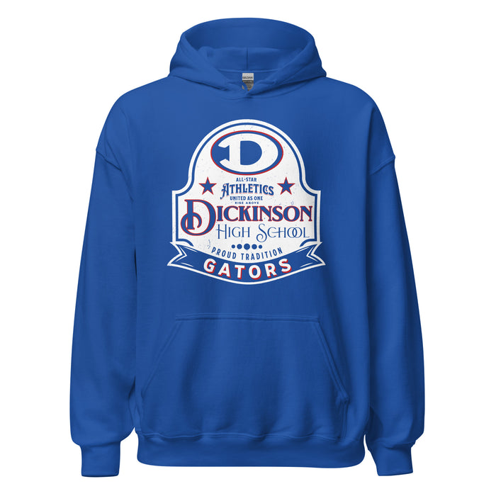 Dickinson High School Gators Royal Blue Classic Unisex Hoodie 219