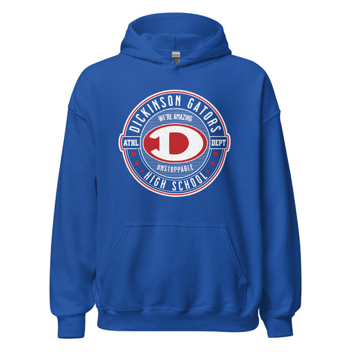 Dickinson High School Gators Royal Blue Classic Unisex Hoodie 224
